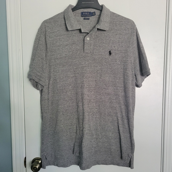 Ralph Lauren Polo Classic Fit Gray Shirt with Black Pony Men's Large - Picture 2 of 8